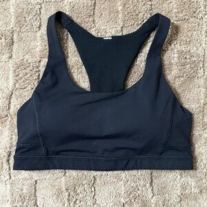 Like New Lululemon Run Top Speed Sports Bra Black Power Luxtreme Sportswear 6